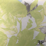 Floral & Leaf Printed Netting - Green - Fabrics & Fabrics NY