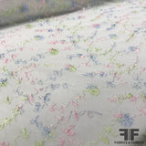 Delicate Floral Embroidered Netting - Pastels - Fabrics & Fabrics NY