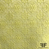 Italian Floral Motif Brocade - Yellow - Fabrics & Fabrics