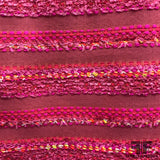 Italian Neon Striped Tweed - Pink - Fabrics & Fabrics