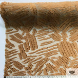 Abstract Chiffon Burnout - Brown - Fabrics & Fabrics NY