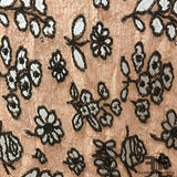 Couture Beaded Floral Mesh Lace - Beige/Black
