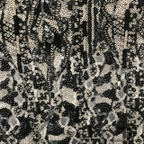 Abstract Sequins - Silver/Black - Fabrics & Fabrics NY