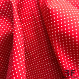 Polka Dot Printed Cotton - Red/White - Fabrics & Fabrics