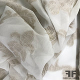Floral Motif Chiffon Brocade Burnout - Fabrics & Fabrics