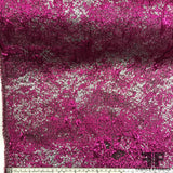 Shimmery Metallic Brocade - Pink/Silver