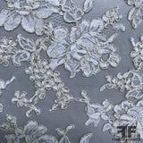 French Floral Alencon Lace - Ivory/Gold