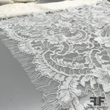 French Floral/Swirl Chantilly Lace - Ivory - Fabrics & Fabrics