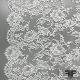 French Delicate Floral Alencon Lace - Ivory