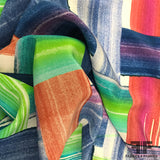 Abstract Plaid Silk Crepe De Chine - Multicolor - Fabrics & Fabrics NY