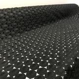 Geometric Circle Guipure/Venice Lace - Black - Fabrics & Fabrics