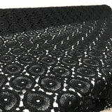 Geometric Guipure Lace - Black - Fabrics & Fabrics