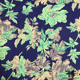 Blooming Florals Silk Printed Georgette - Blue/White - Fabrics & Fabrics NY