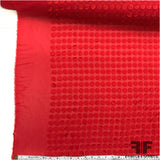 Dot Applique Novelty Georgette - Red - Fabrics & Fabrics NY