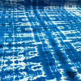 Tye Dye Printed Crepe De Chine - Electric Blue - Fabrics & Fabrics