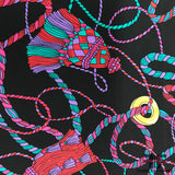 Abstract Printed Crepe De Chine - Black/Multicolor - Fabrics & Fabrics NY