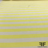 Stripe Printed Crepe De Chine - Yellow/White - Fabrics & Fabrics