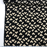 Geometric Abstract Printed Crepe De Chine - Black/Ivory