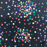 Polka Dot Confetti Printed Silk Crepe de Chine - Multicolor