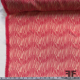Geometric Stripe Printed Crepe de Chine - Pink/Pale Pink - Fabrics & Fabrics