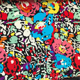 Floral Pop Printed Silk Crepe De Chine - Multicolor - Fabrics & Fabrics