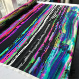 Glitch Abstract Printed Silk Crepe de Chine - Multicolor - Fabrics & Fabrics