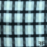 Novelty Plaid Wool Gauze - Black/White - Fabrics & Fabrics