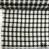 Novelty Plaid Wool Gauze - Black/White - Fabrics & Fabrics
