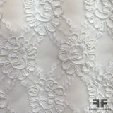 Floral Alencon Lace - Silk White - Fabrics & Fabrics NY