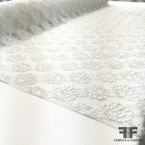 Floral Alencon Lace - Silk White - Fabrics & Fabrics NY
