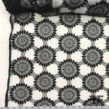 Delicate Open Weave Crochet Lace - Black