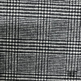 Italian Checkered Houndstooth Wool Stretch Suiting - Black/White - Fabrics & Fabrics
