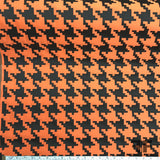 Houndstooth Brocade - Orange/Black - Fabrics & Fabrics
