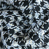 Houndstooth Tweed - Black/ Pale Purple/ Ivory - Fabrics & Fabrics