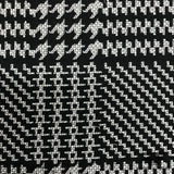 Checkered & Houndstooth Wool Coating - Black/White - Fabrics & Fabrics NY