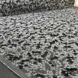 Metallic Dot Velvet Burnout - Black/ Metallic Silver - Fabrics & Fabrics