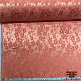Soft Floral Brocade - Peach - Fabrics & Fabrics