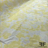 Floral with Metallic Dot Brocade - Yellow/Ivory - Fabrics & Fabrics