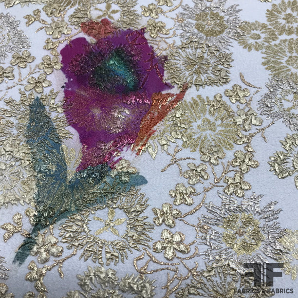 Oscar De La Renta Floral Metallic Brocade - Multicolor – Fabrics & Fabrics