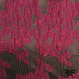 Floral Brocade - Black/Purple - Fabrics & Fabrics NY