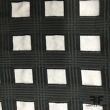 Italian Checkered Semi Sheer Novelty - Black - Fabrics & Fabrics