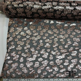 Italian Dot Metallic Silk Chiffon Burnout - Black/Pink - Fabrics & Fabrics