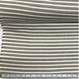 Striped Medium Weight Cotton - Grey/Cream - Fabrics & Fabrics
