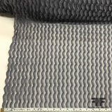 Ripple Stretch Lace Knit - Grey/Purple - Fabrics & Fabrics