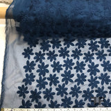 Floral Embroidered Chiffon - Blue - Fabrics & Fabrics