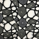Novelty Abstract Guipure Lace - Black/White - Fabrics & Fabrics
