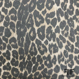 Metallic Cheetah Printed Silk Chiffon - Fabrics & Fabrics