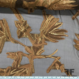 Abstract Metallic Chiffon Burnout - Copper/Brown - Fabrics & Fabrics NY