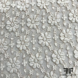 Stretch Floral Netting - Light Beige