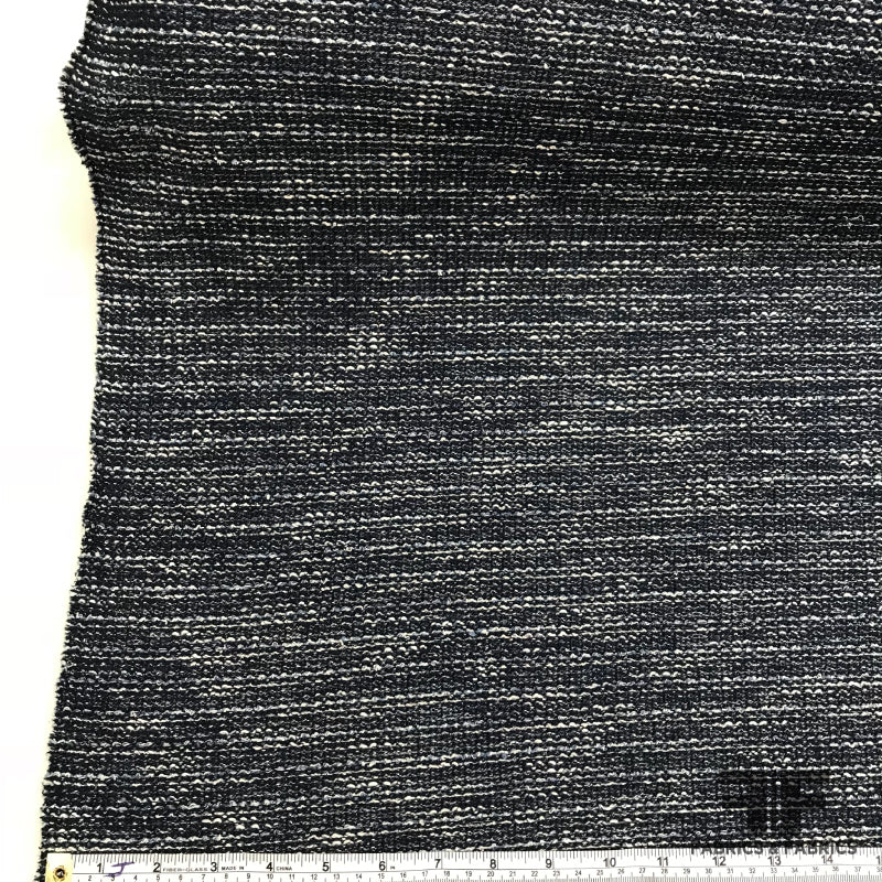 Textured Two-Toned Cotton Poly Knit - Navy / White – Fabrics & Fabrics